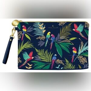 Sara Miller Clutch Cosmetic Pouch Tropical Parrot